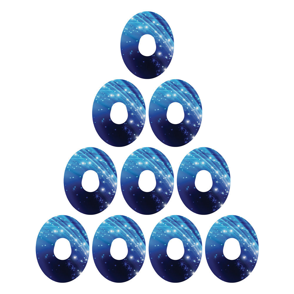Dexcom Blue Sparkle Design Patches