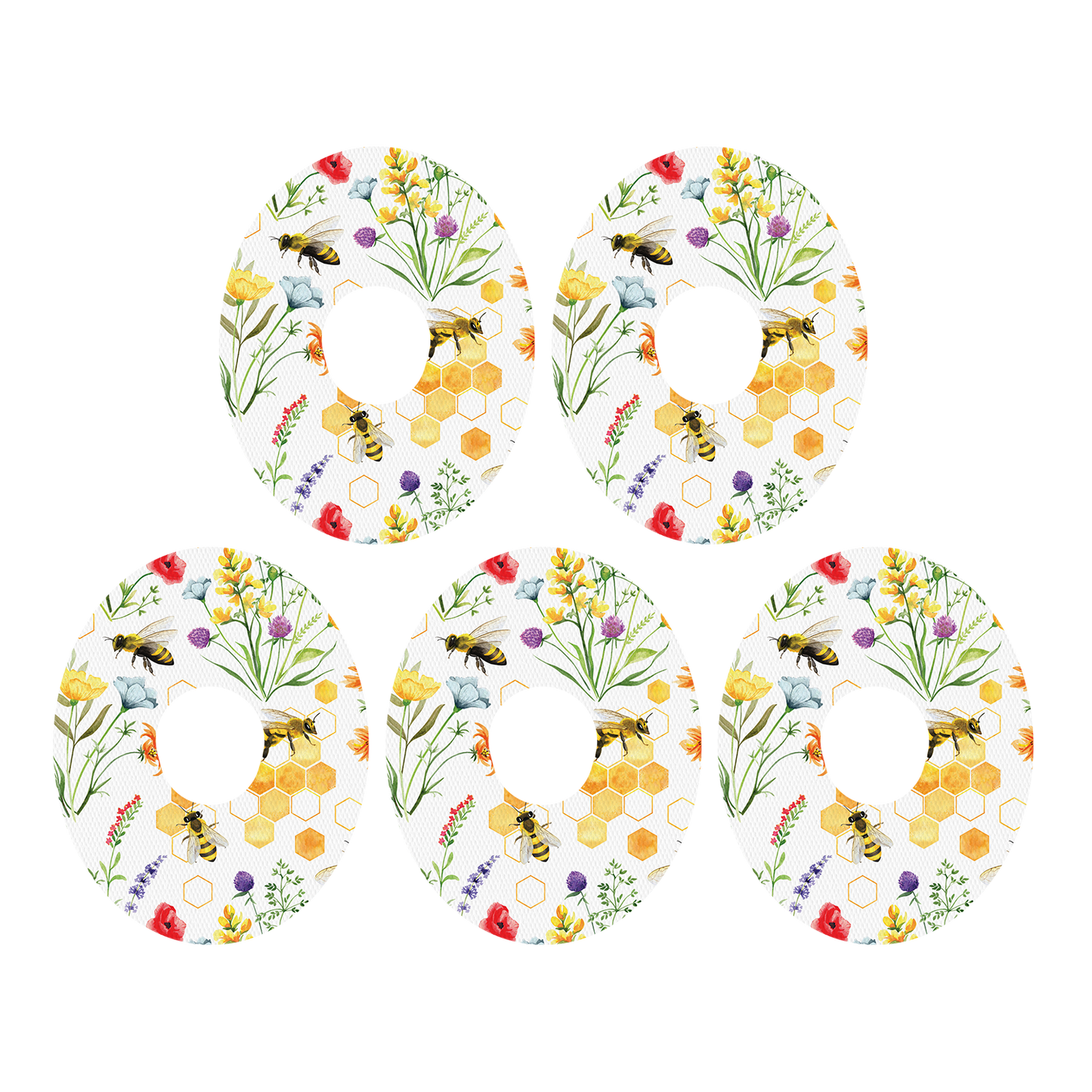 Dexcom Bees and Flowers Design Patches