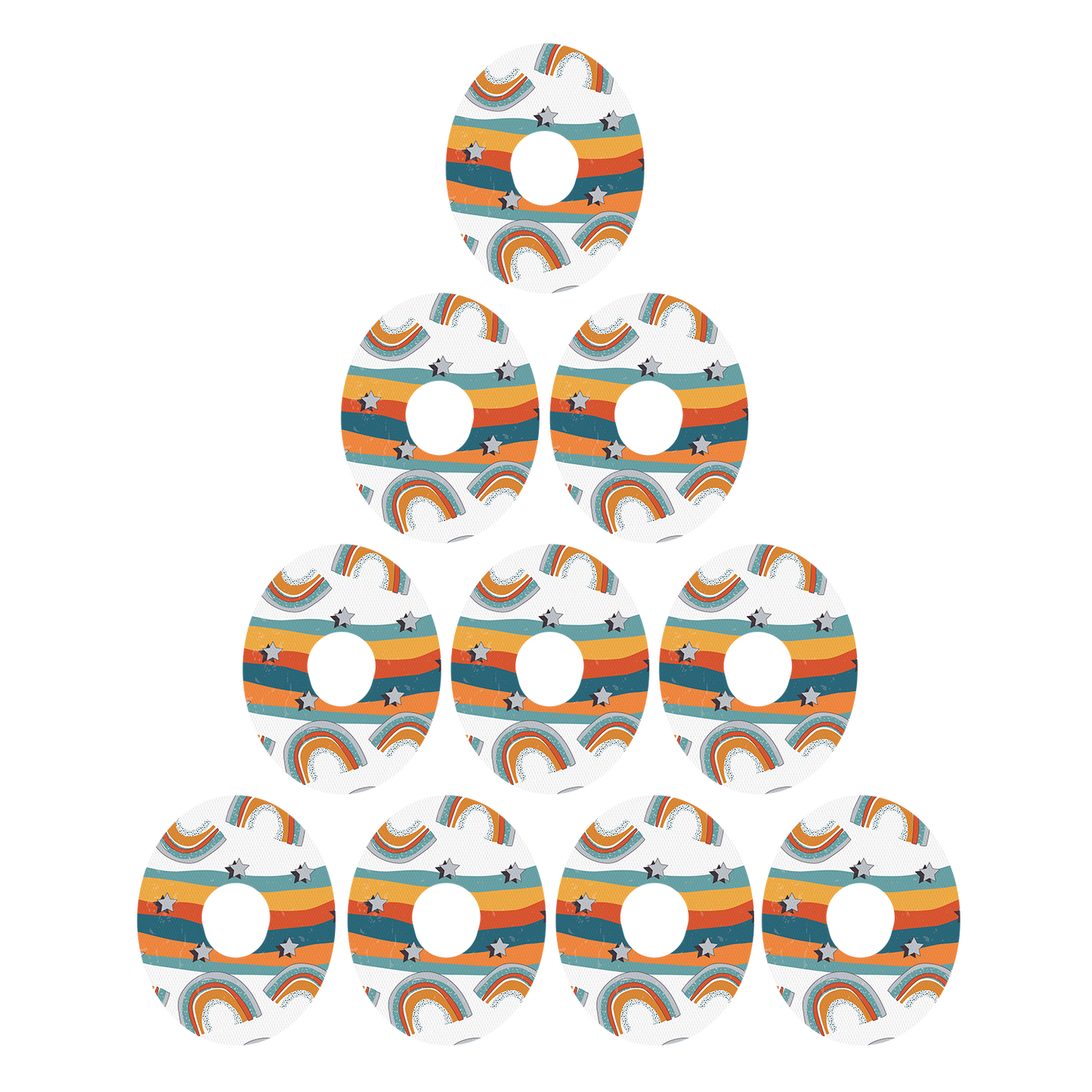 Orange Rainbow Patches