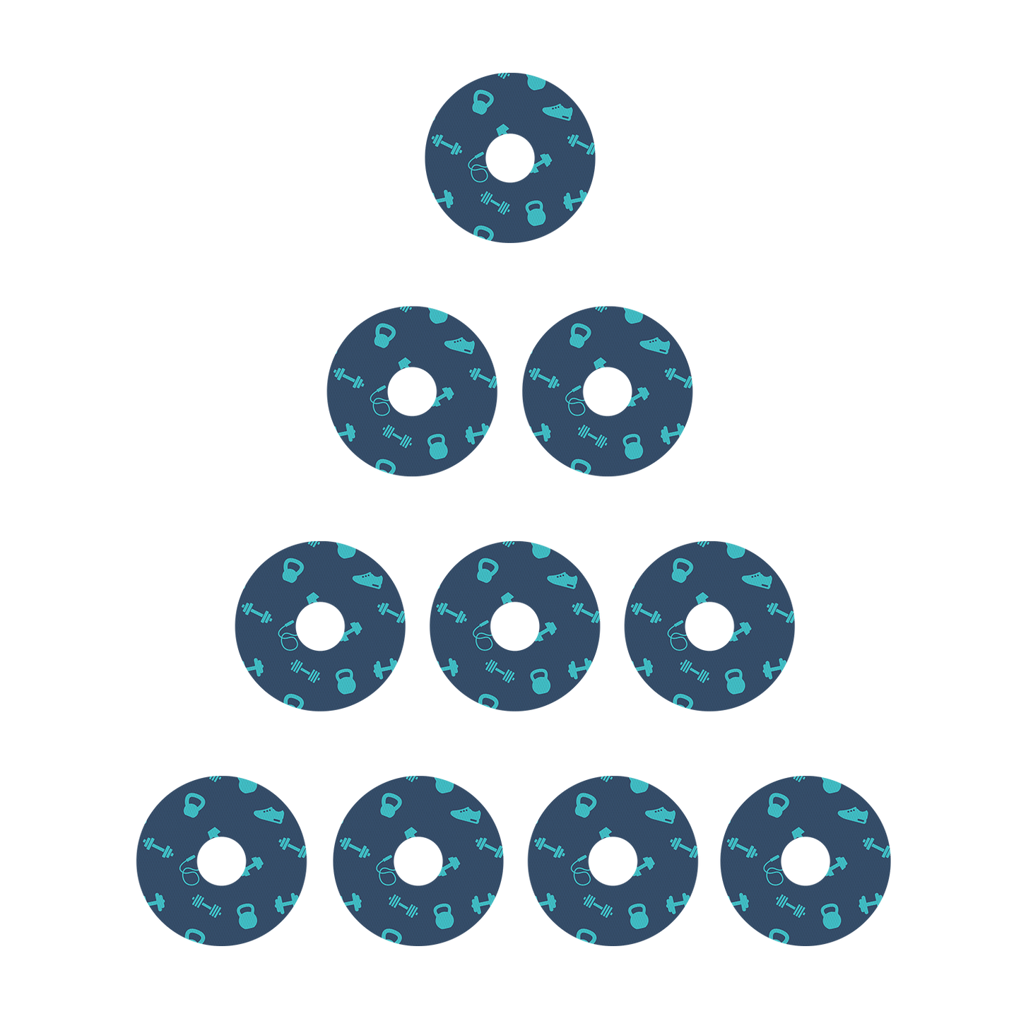Freestyle Libre Dumbbell Pattern Design Patches