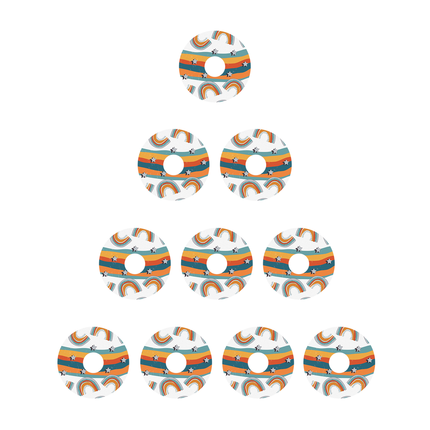 Orange Rainbow Patches