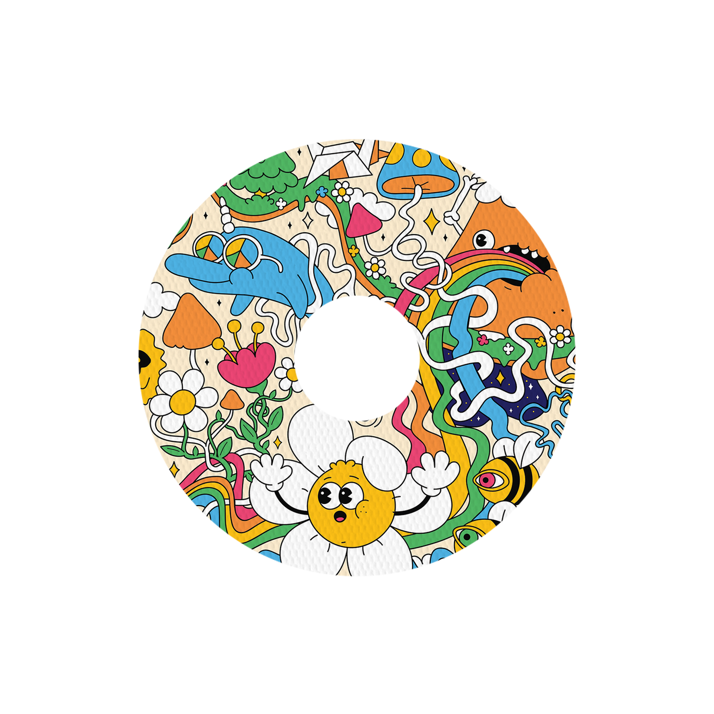 Freestyle Libre Psychadelic Doodles Design Patches