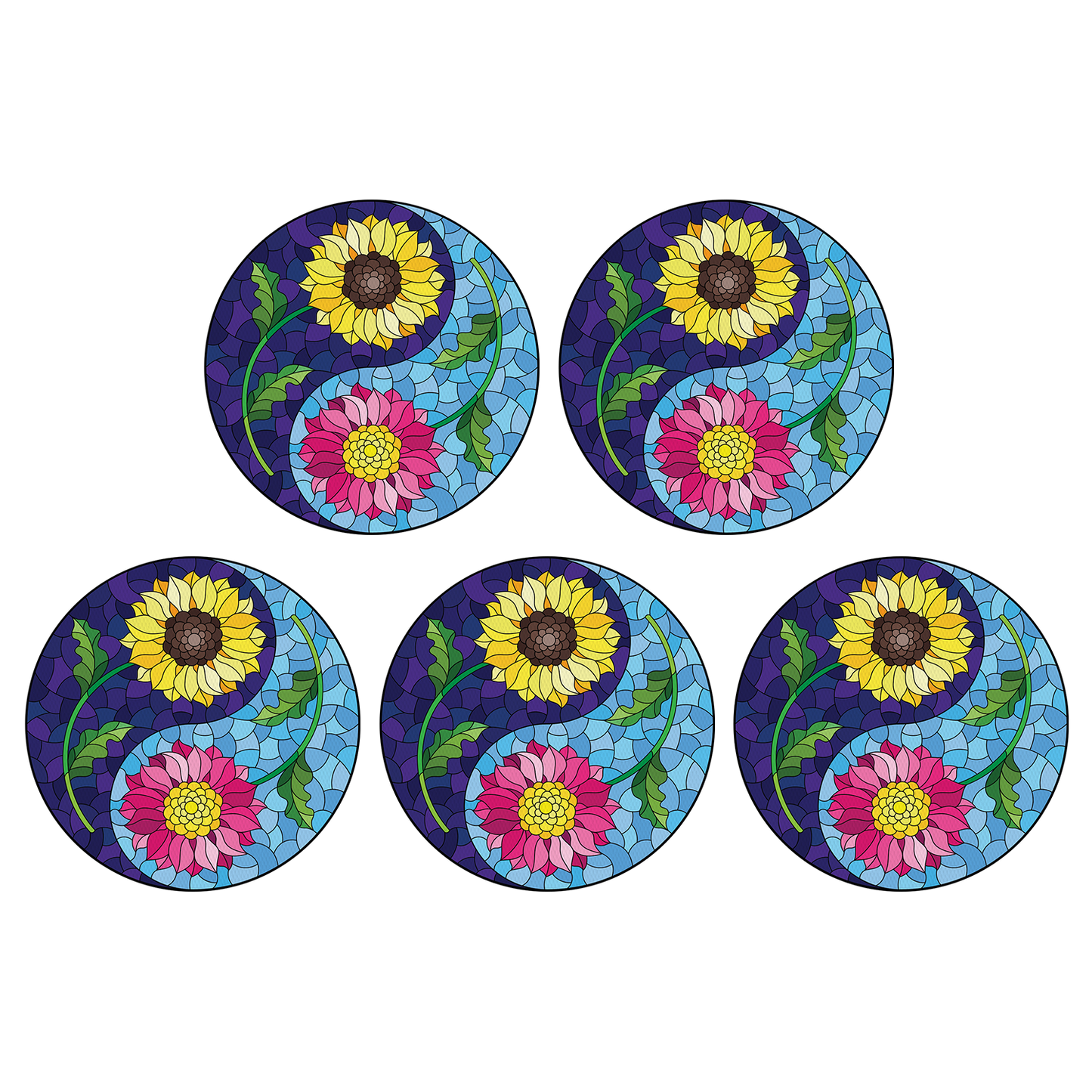 Dexcom Stained Glass Flowers Design Patches