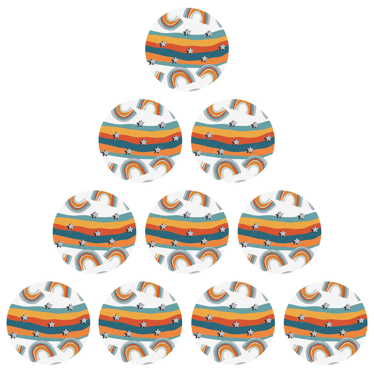 Orange Rainbow Patches