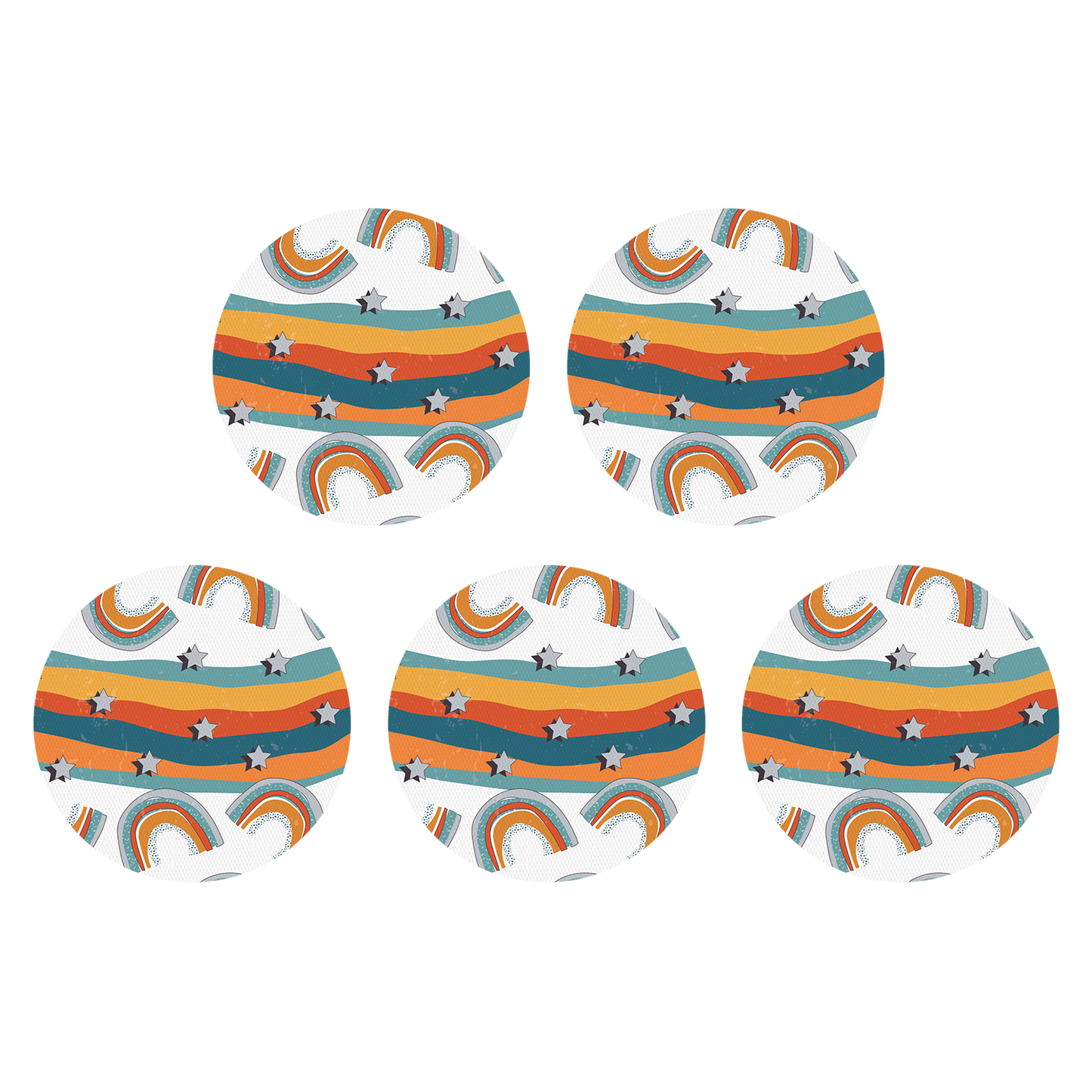 Orange Rainbow Patches