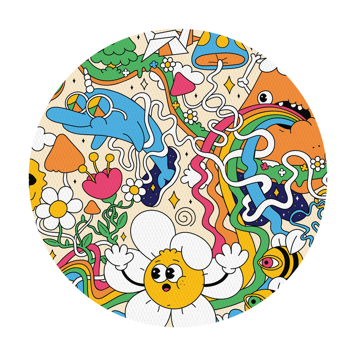 Omnipod Psychadelic Doodles Design Patches