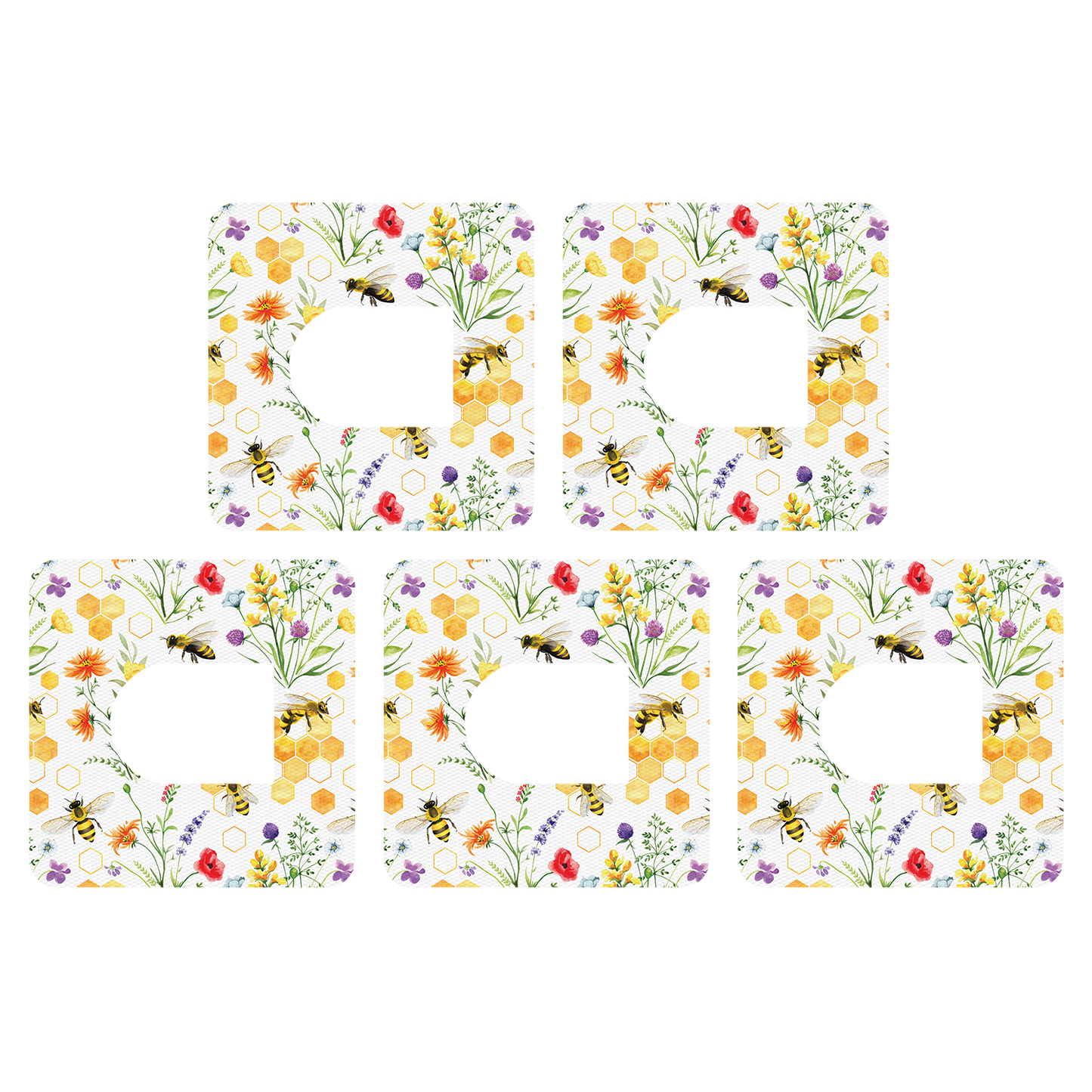 Omnipod Bees and Flowers Design Patches