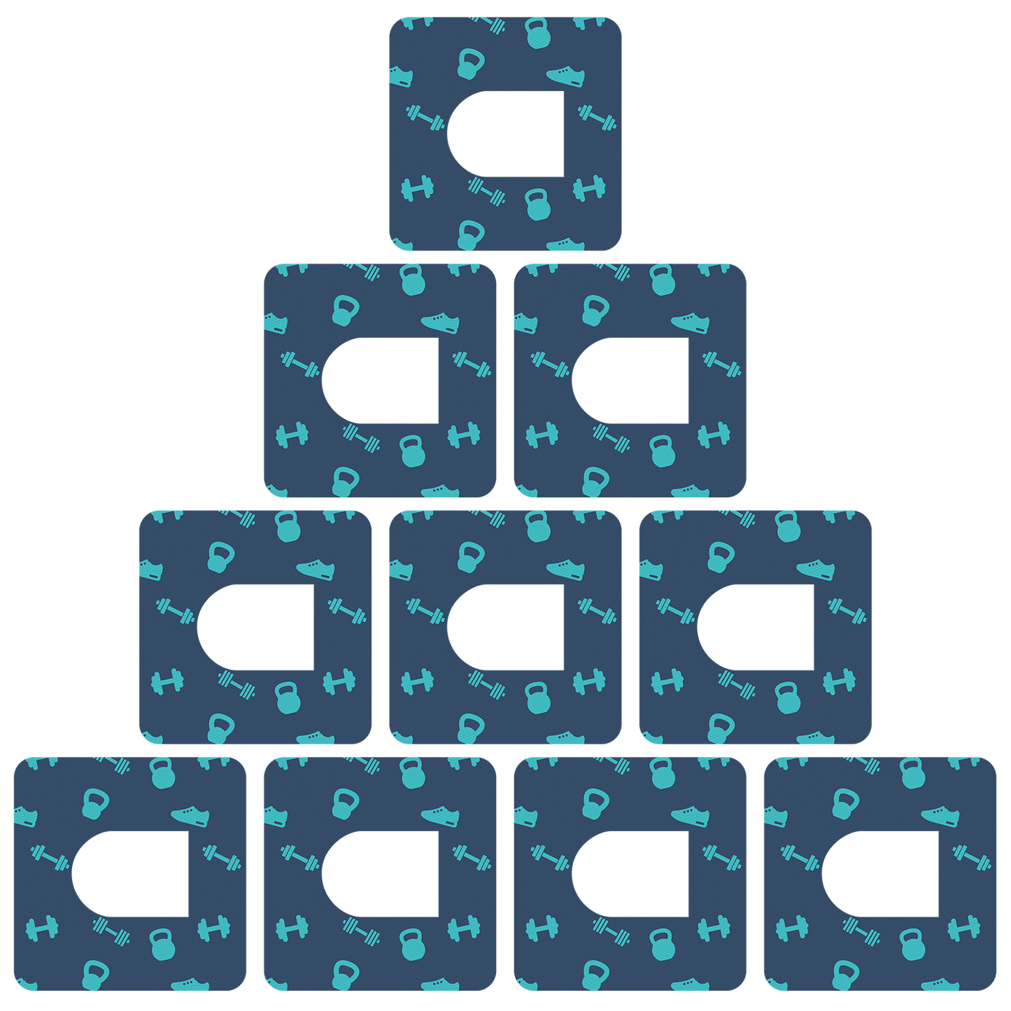Omnipod Dumbbell Pattern Design Patches