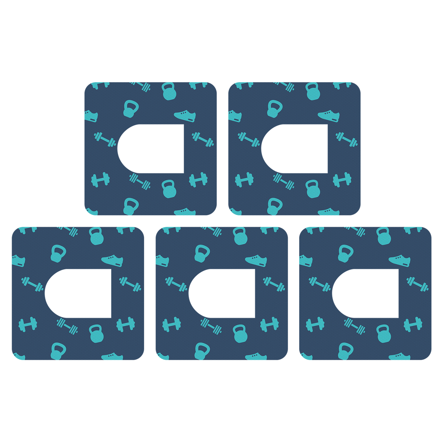 Omnipod Dumbbell Pattern Design Patches