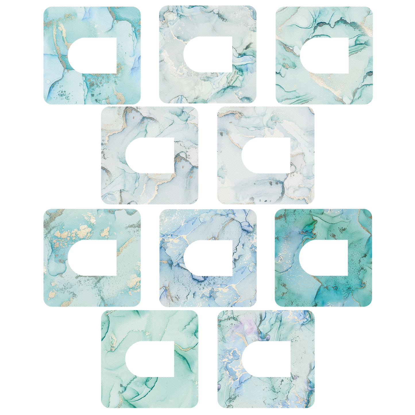Omnipod Gold Foil Mix Design Patches