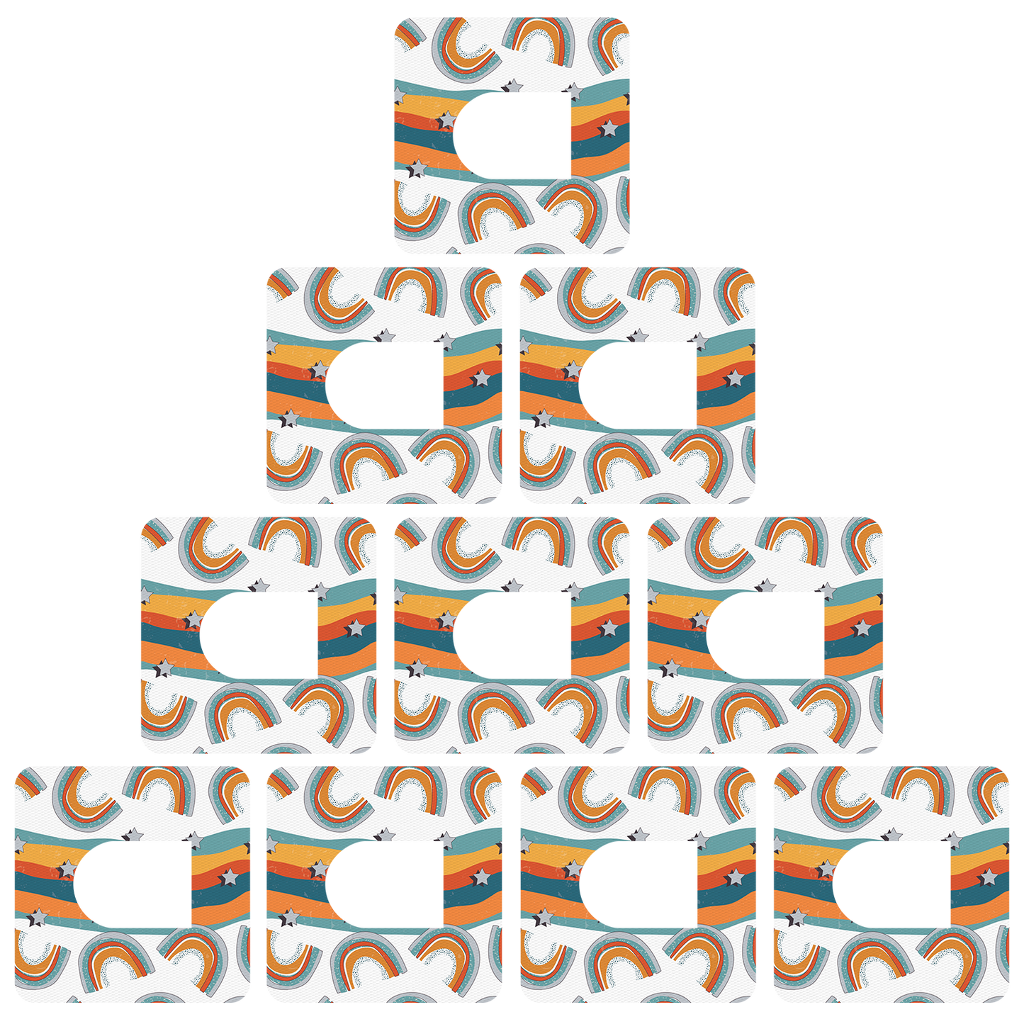 Orange Rainbow Patches