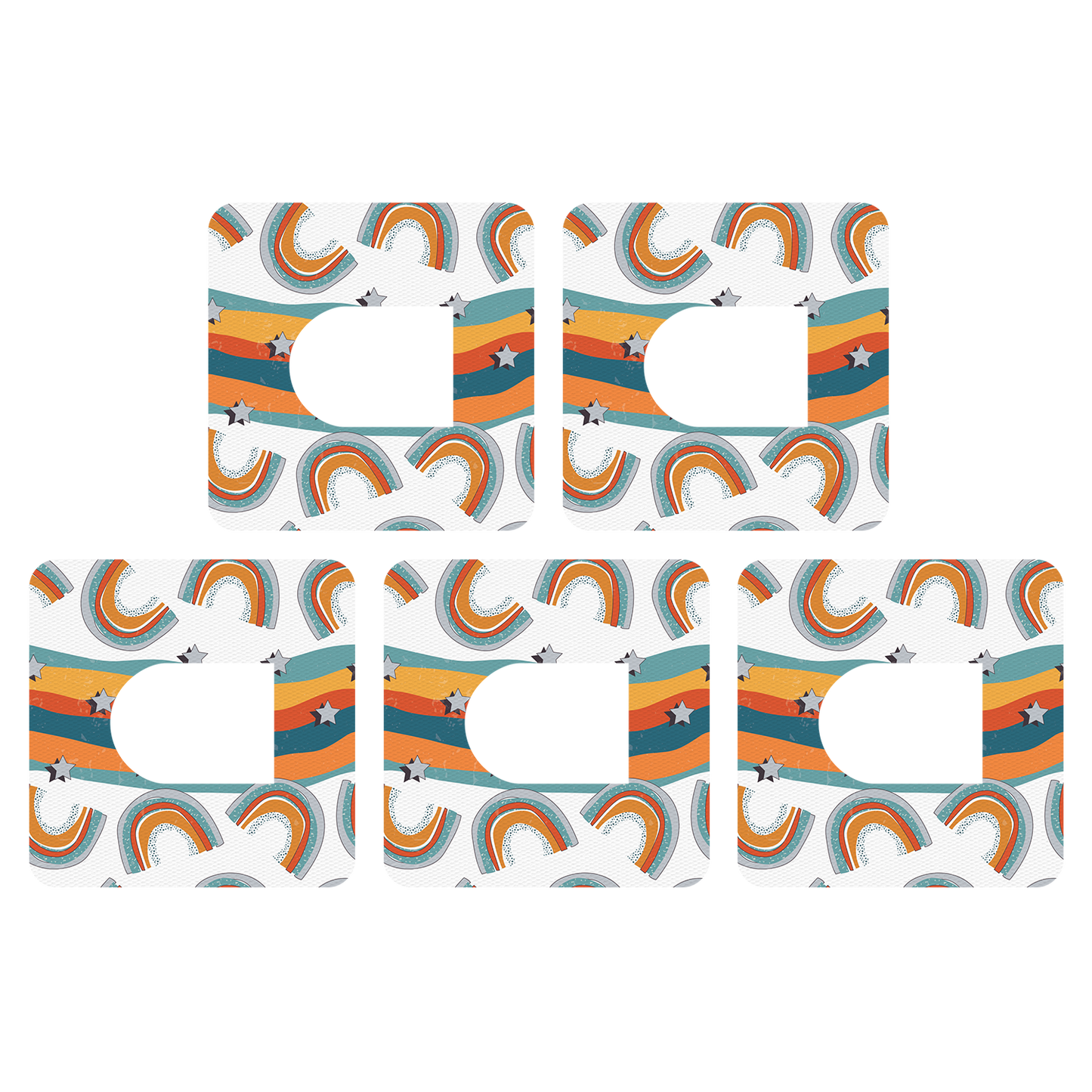 Orange Rainbow Patches