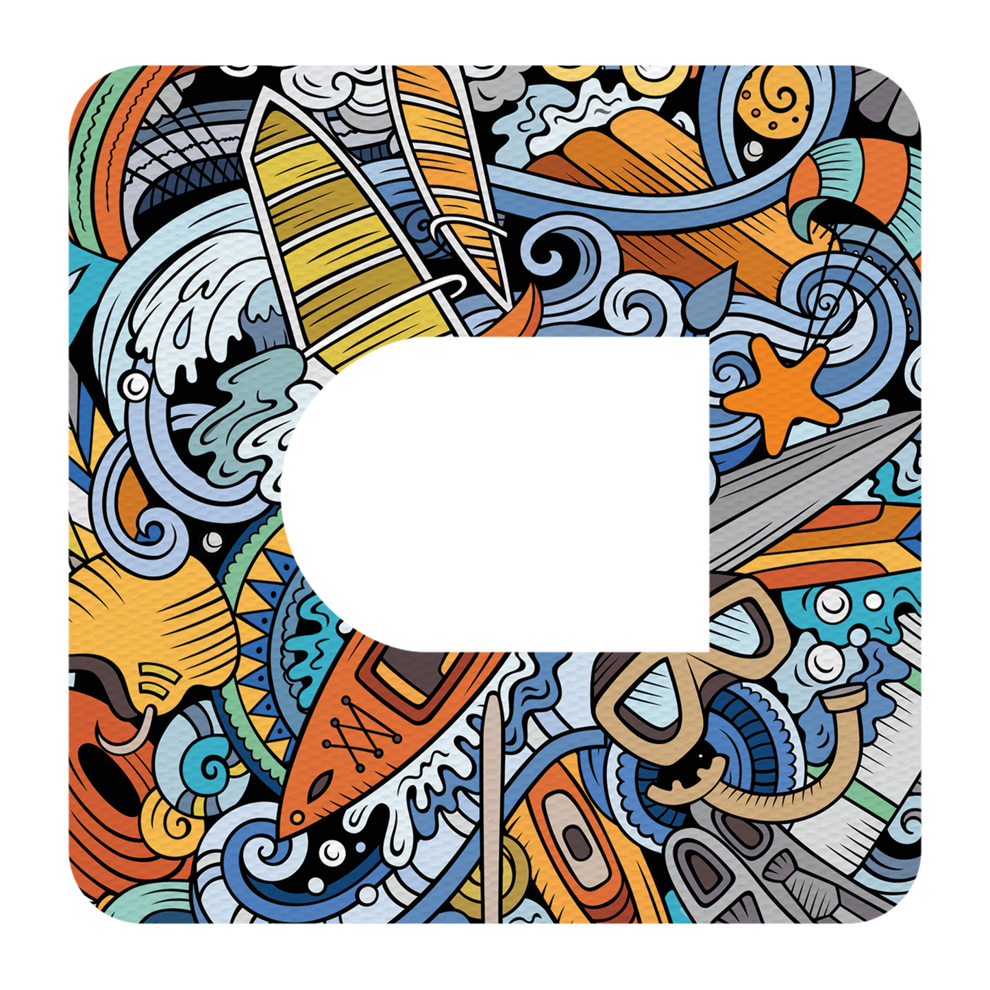 Omnipod Watersport Doodles Design Patches