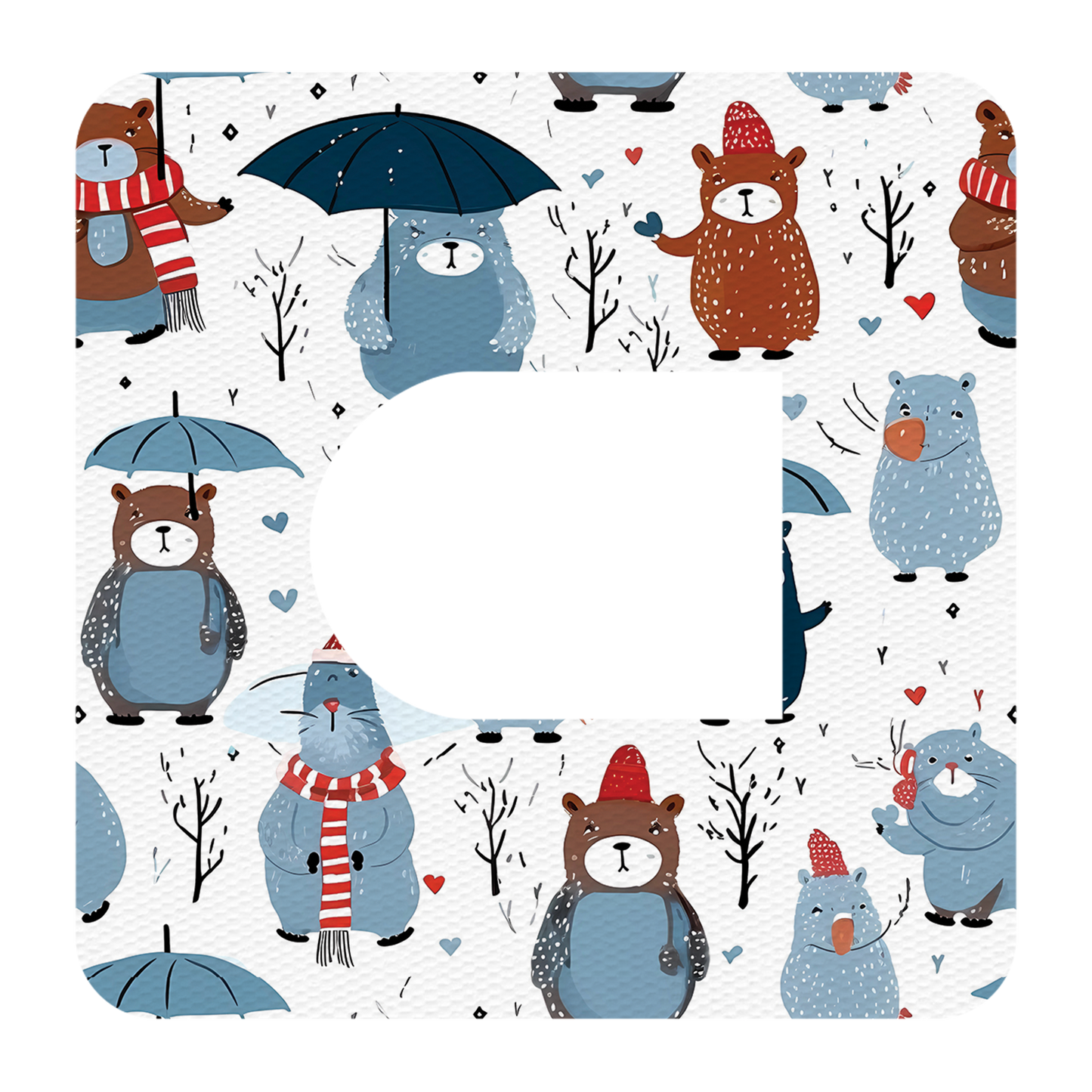 Omnipod Winter Animals Mix Design Patches