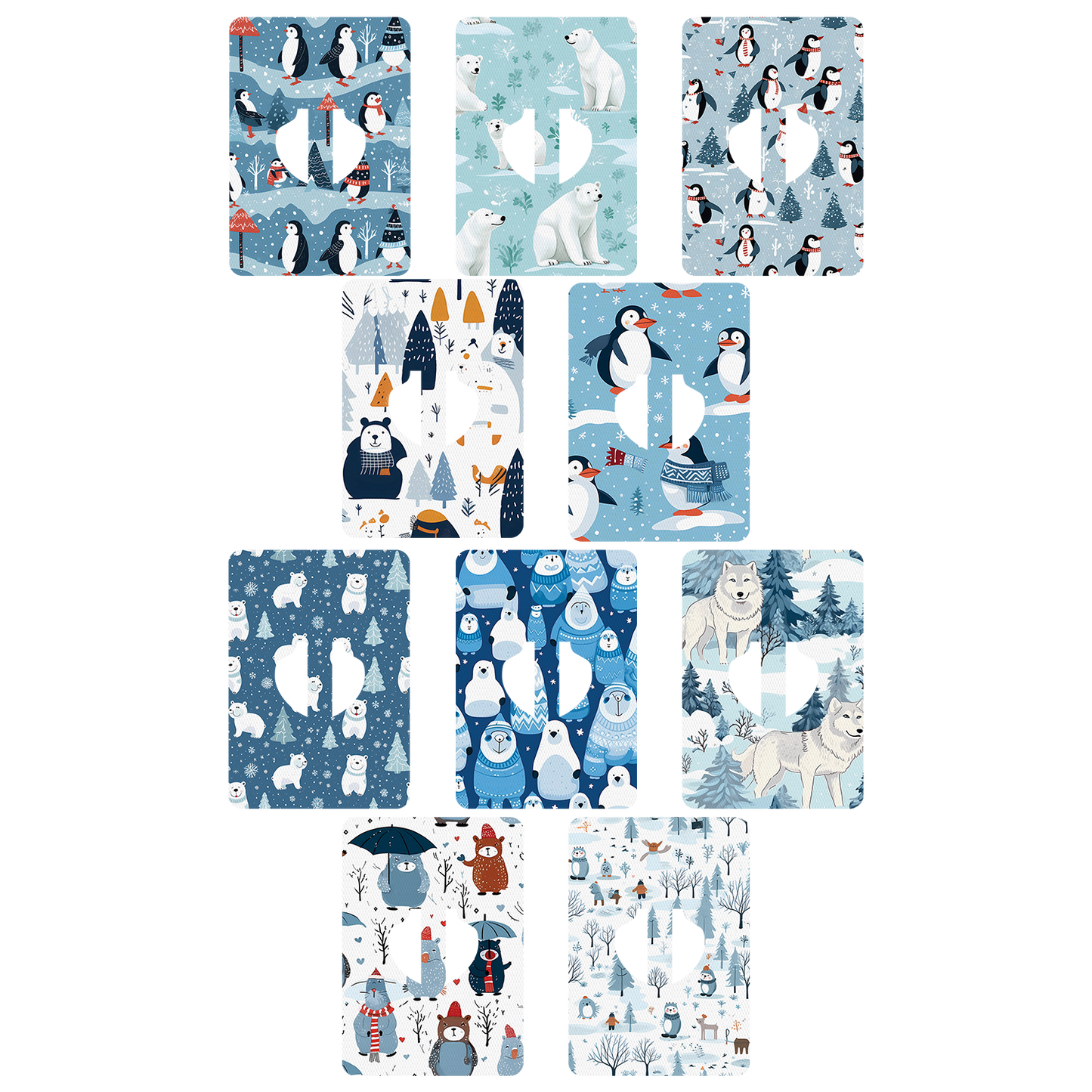Medtronic Winter Animals Mix Design Patches