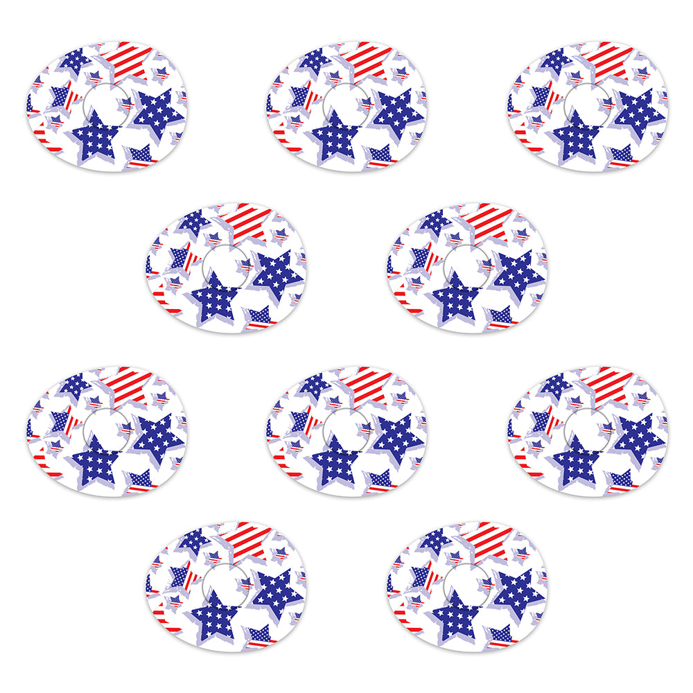 Freestyle Libre USA Flag Stars Design Patches