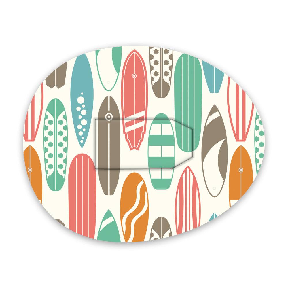 Dexcom Surfboard Retro Design Patches