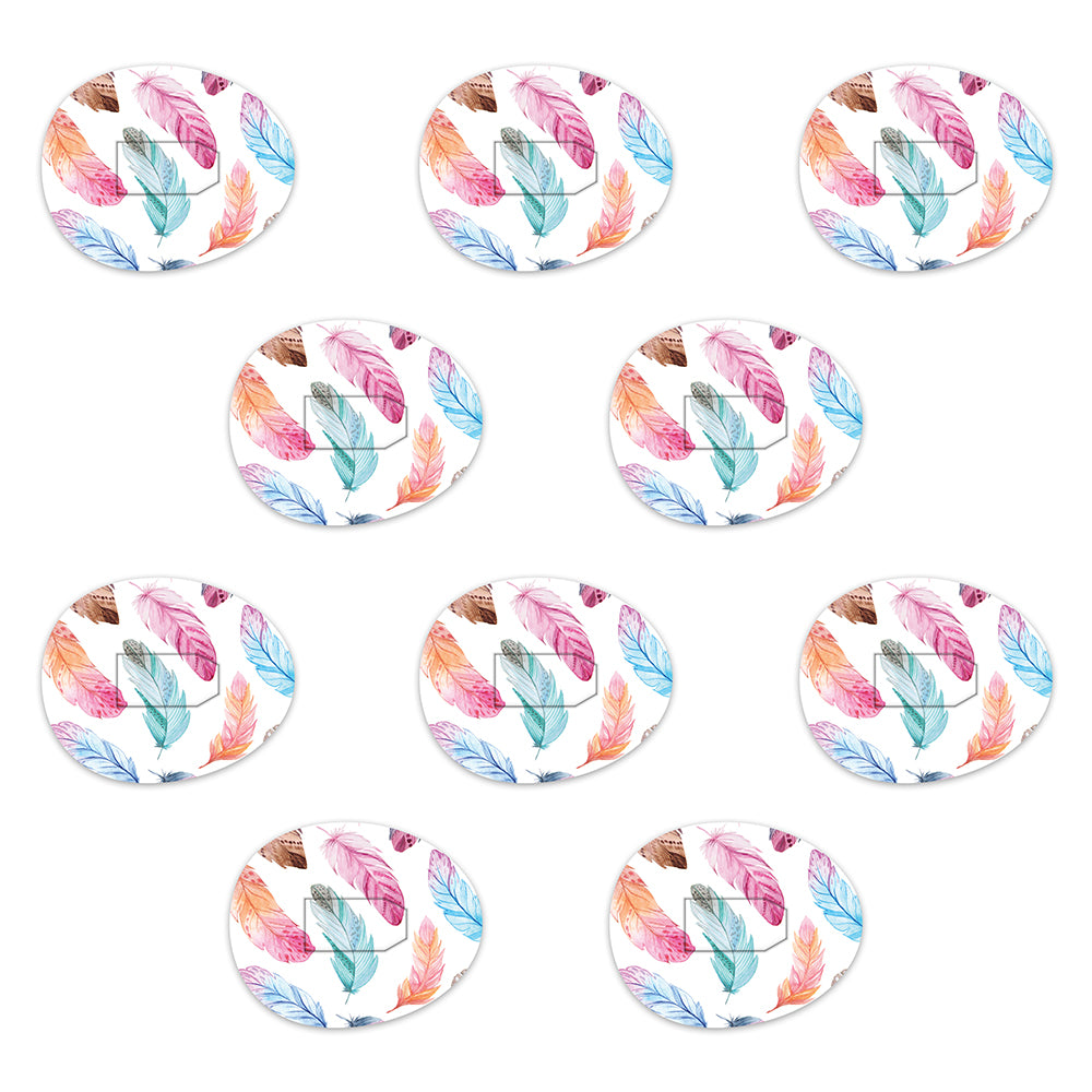 Dexcom Watercolour Feathers Design Patches