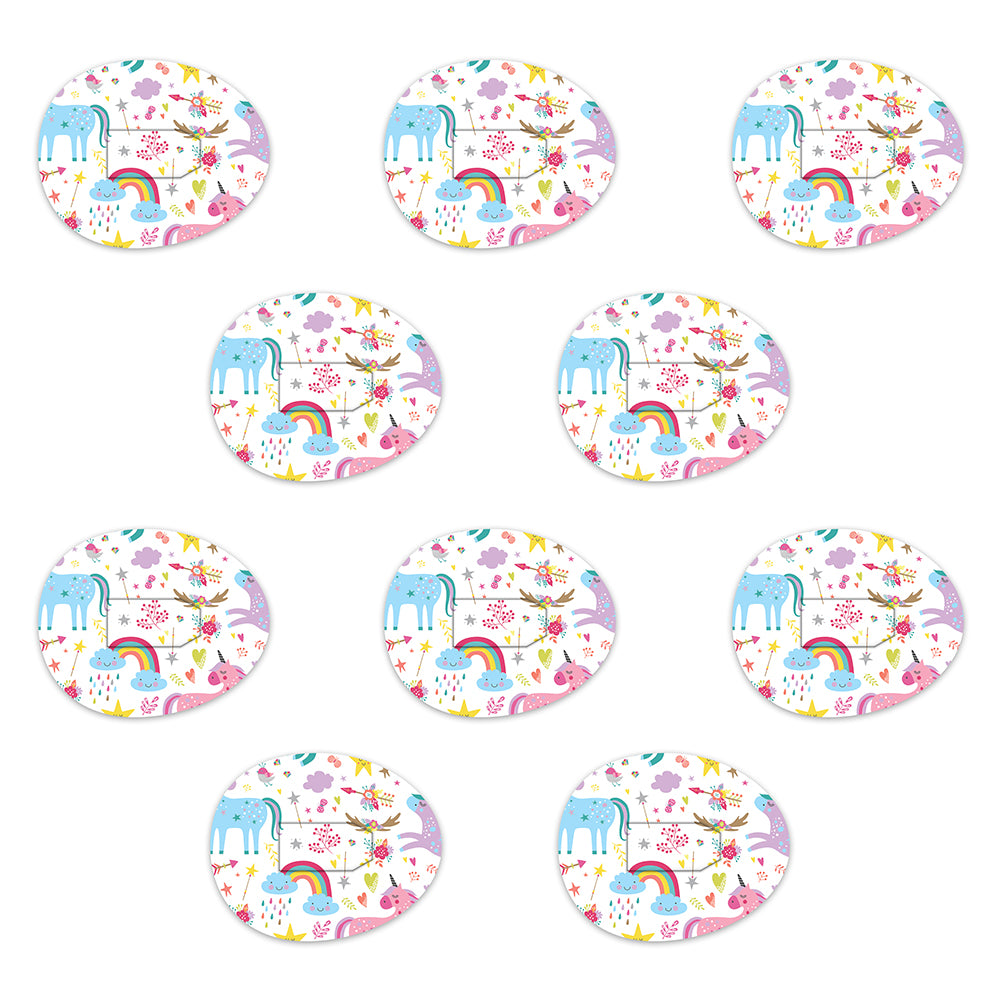 Dexcom Pastel Unicorns Design Patches