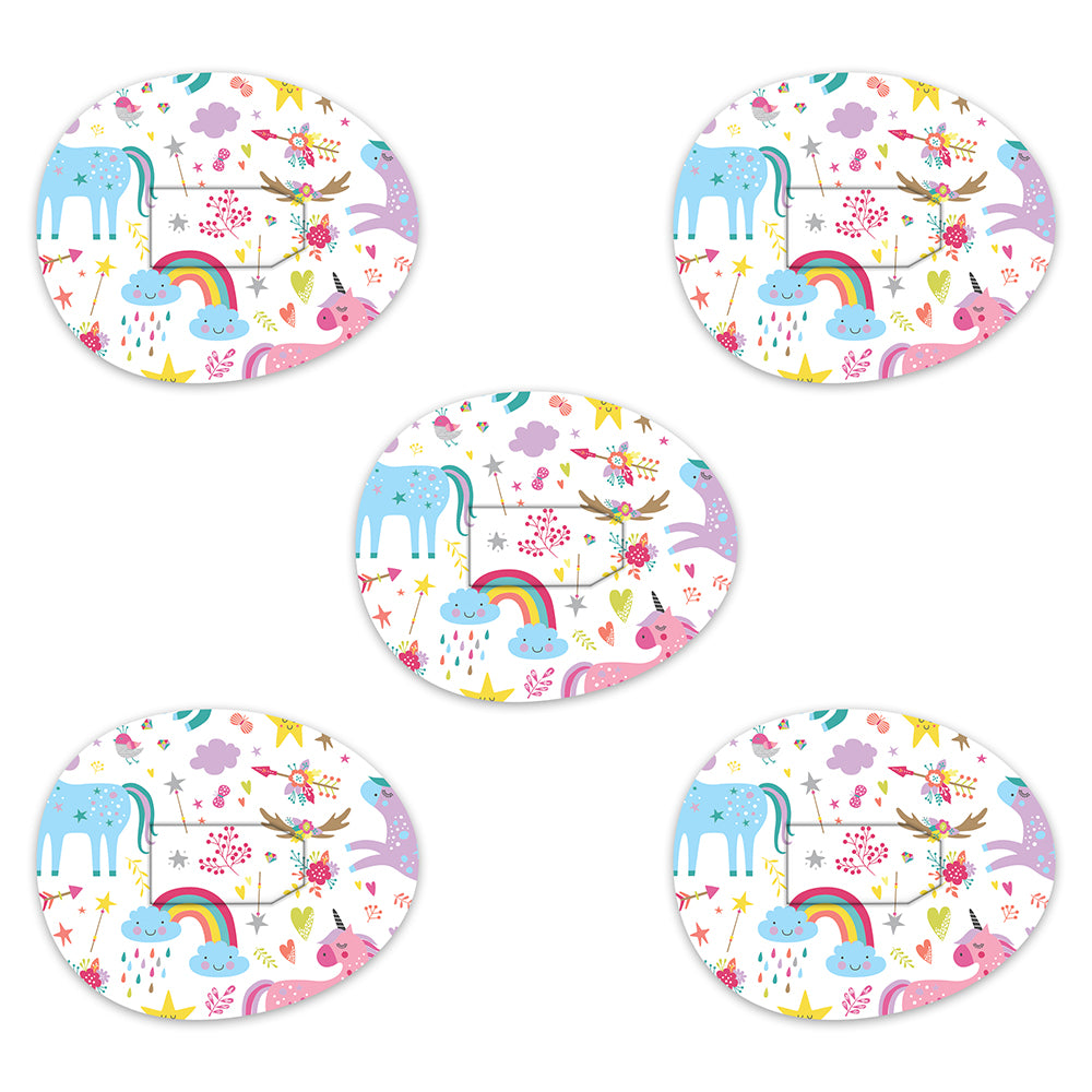 Dexcom Pastel Unicorns Design Patches