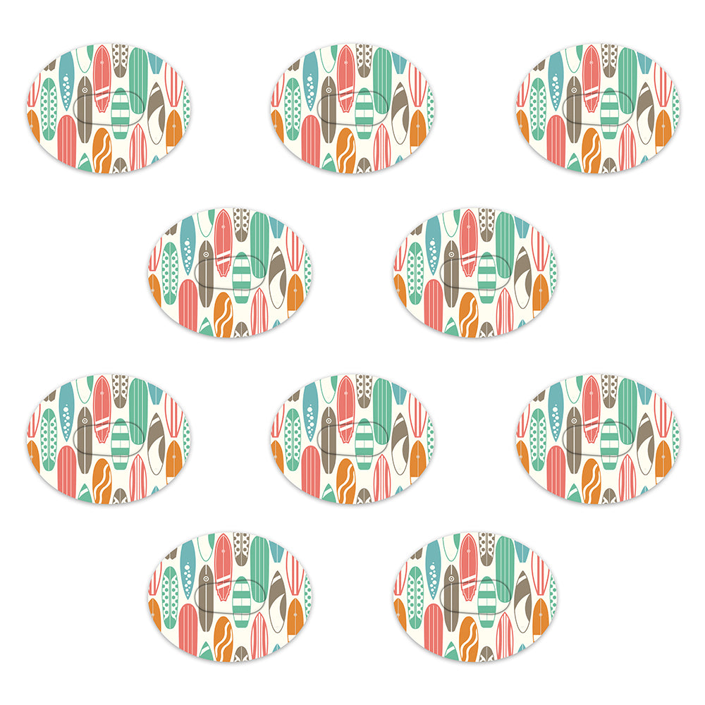 Dexcom Surfboard Retro Design Patches