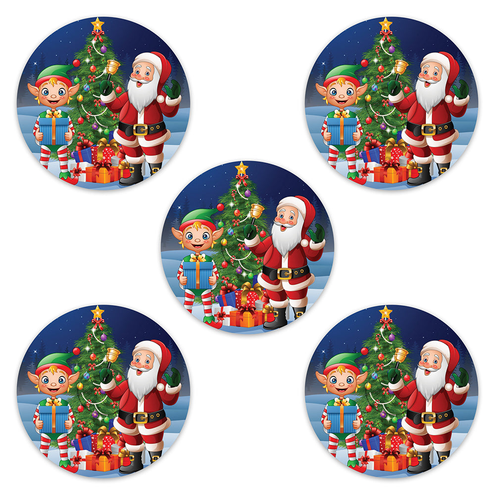 Christmas santa & elf adhesive patches - all devices.