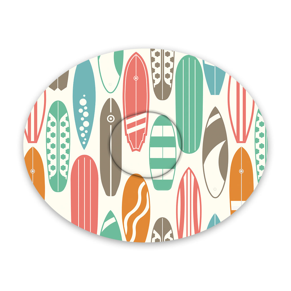 Dexcom Surfboard Retro Design Patches