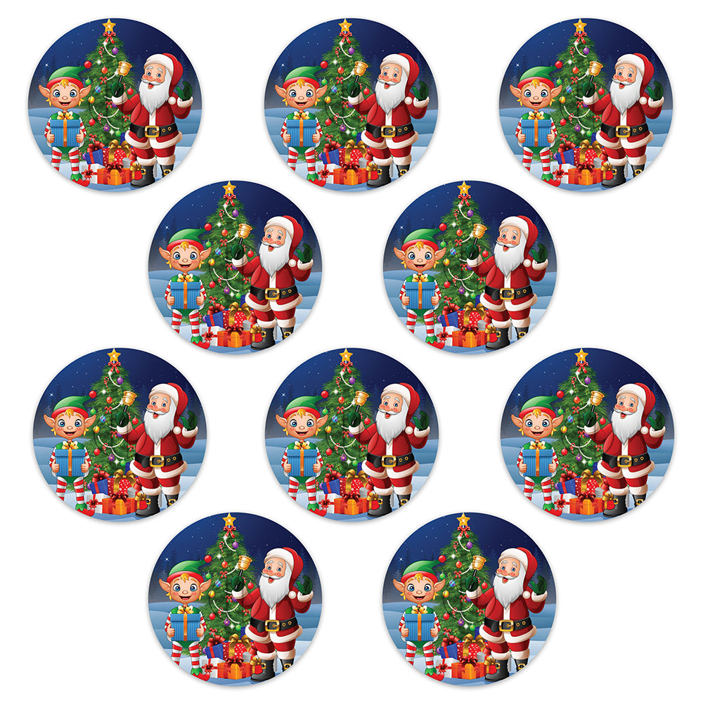 Christmas santa & elf adhesive patches - all devices.