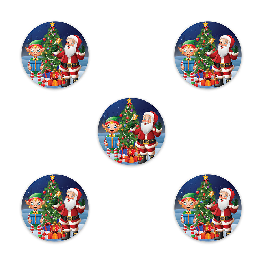 Christmas santa & elf adhesive patches - all devices.