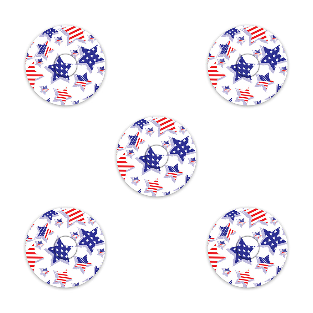 Freestyle Libre USA Flag Stars Design Patches