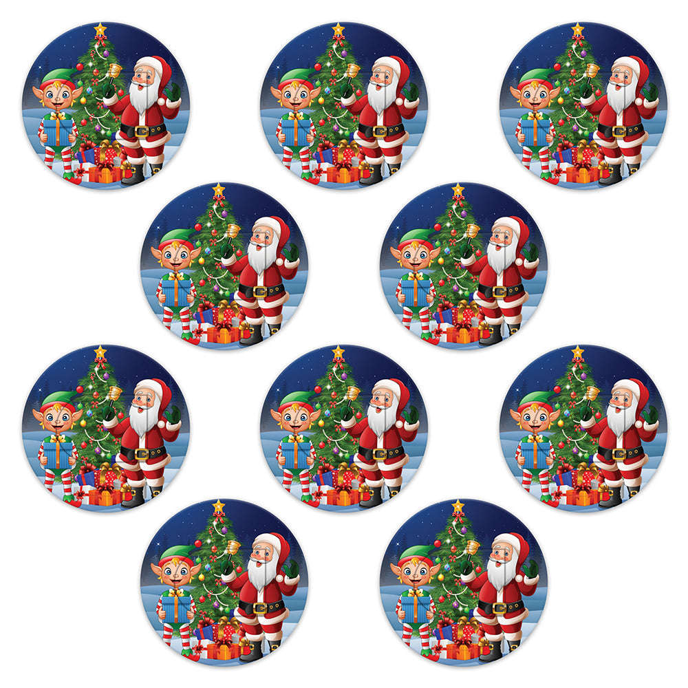 Christmas santa & elf adhesive patches - all devices.