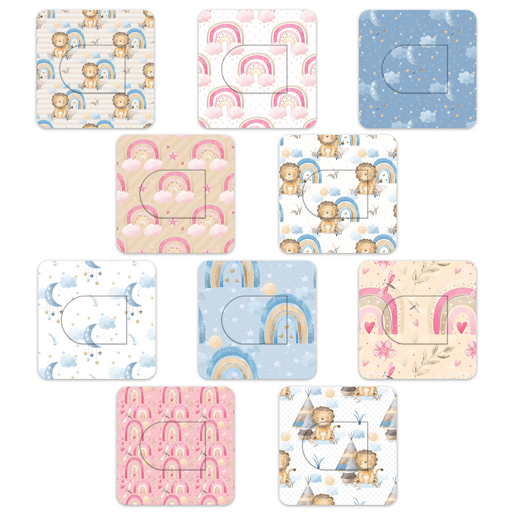 Omnipod Cute Rainbows Mix Design Patches