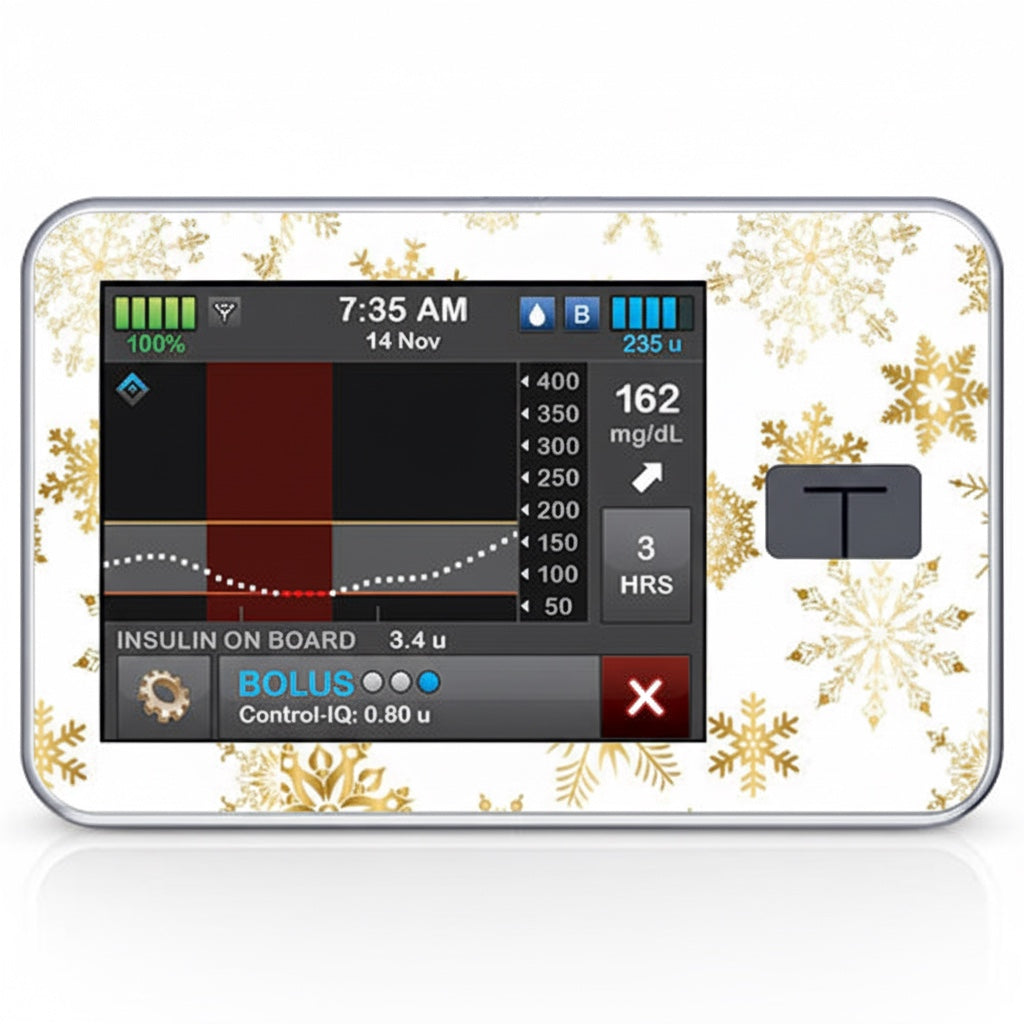 Tandem T-Slim Pump Decal - Christmas theme