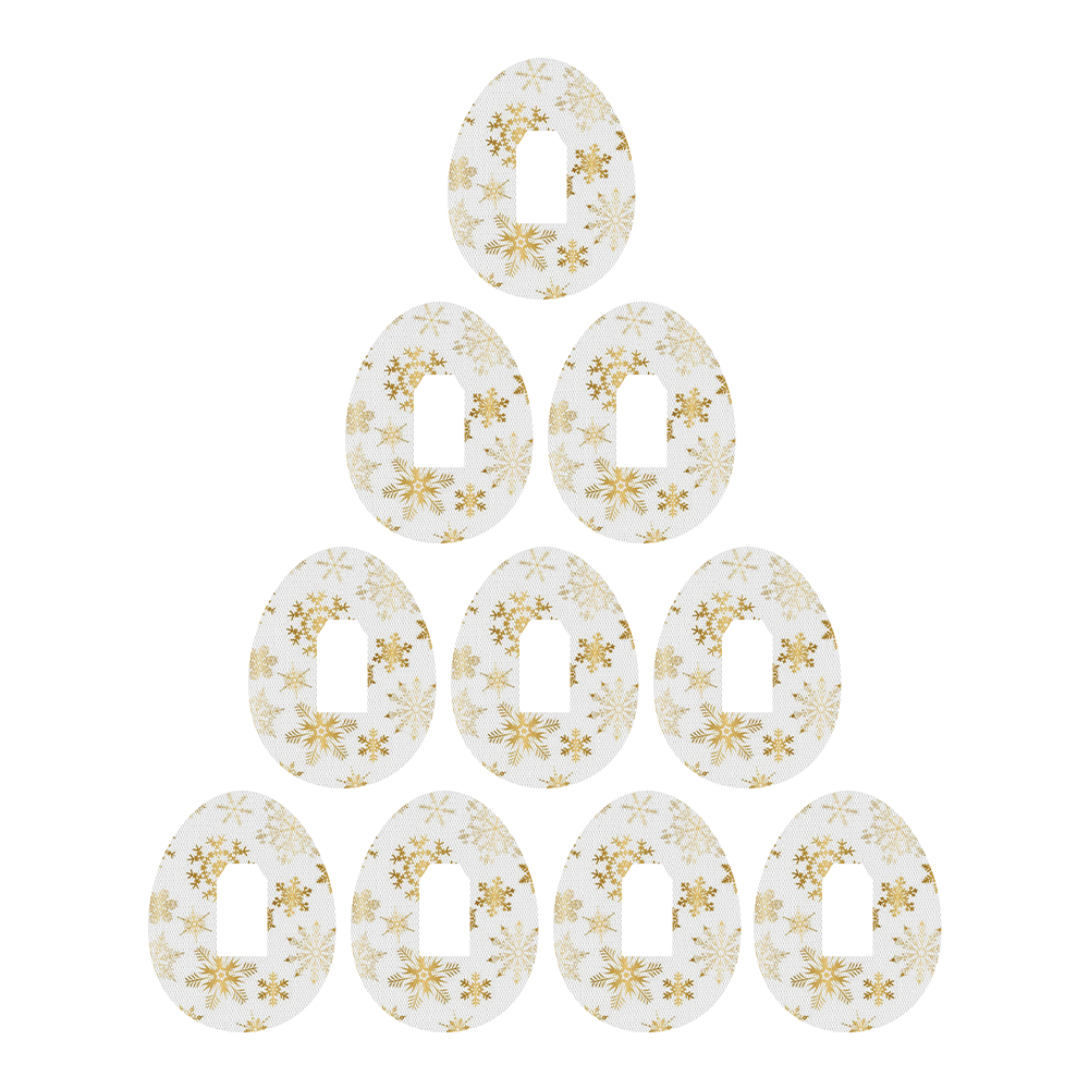 Christmas gold snowflakes adhesive patches - all devices.