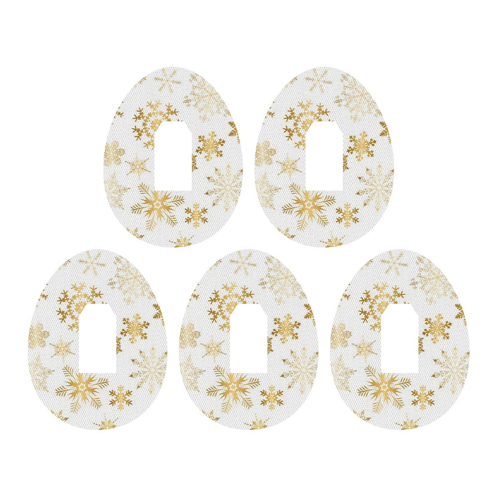 Christmas gold snowflakes adhesive patches - all devices.