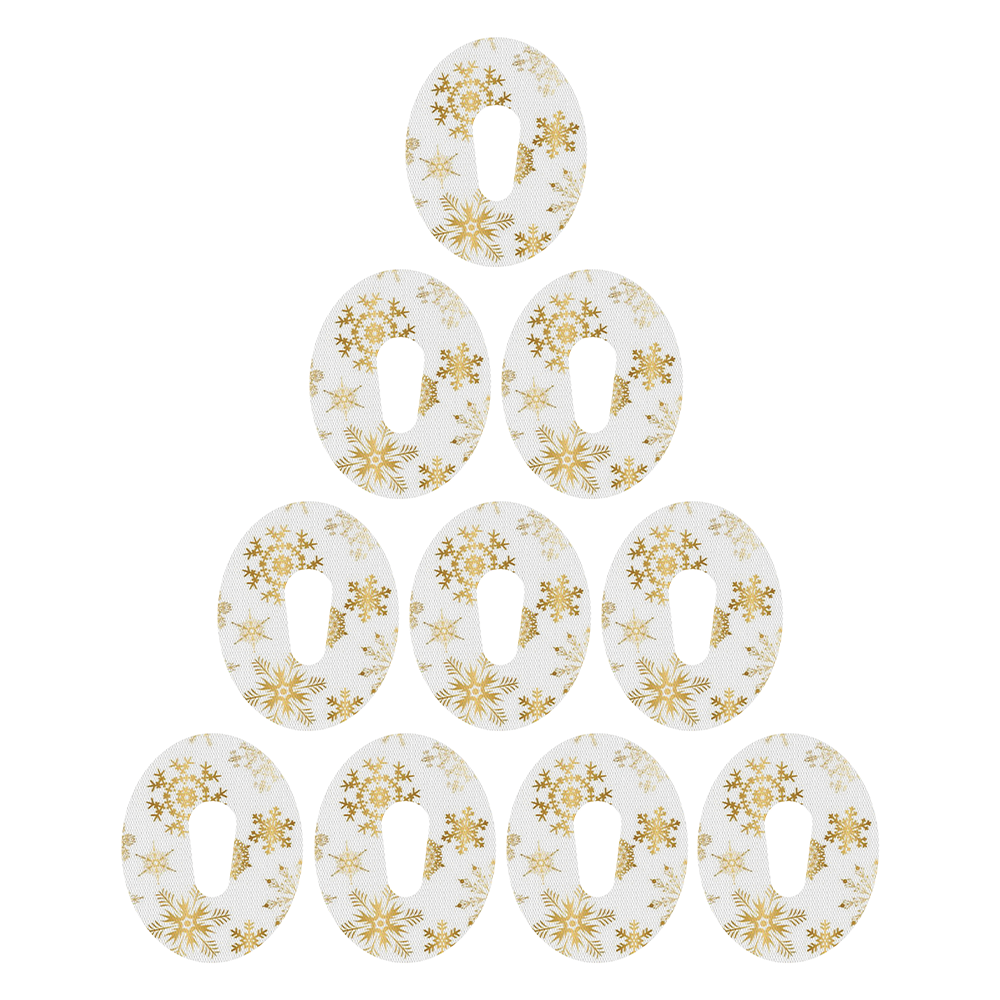 Christmas gold snowflakes adhesive patches - all devices.