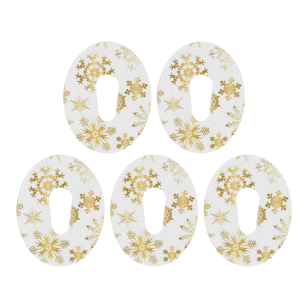 Christmas gold snowflakes adhesive patches - all devices.