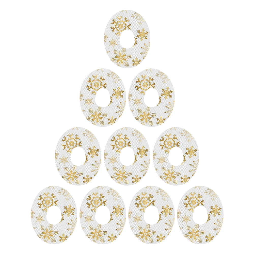 Christmas gold snowflakes adhesive patches - all devices.