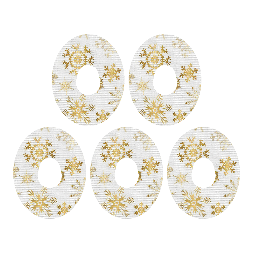 Christmas gold snowflakes adhesive patches - all devices.