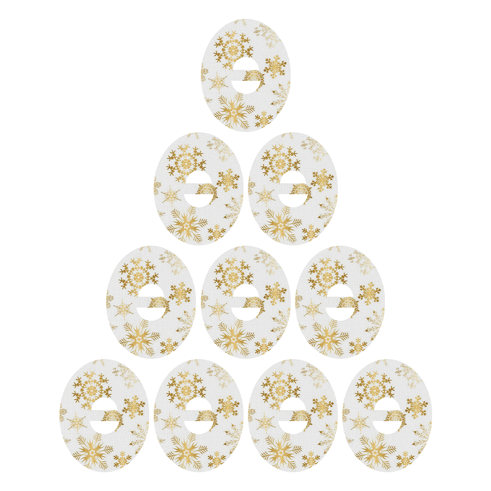 Christmas gold snowflakes adhesive patches - all devices.