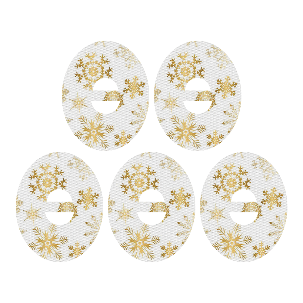 Christmas gold snowflakes adhesive patches - all devices.