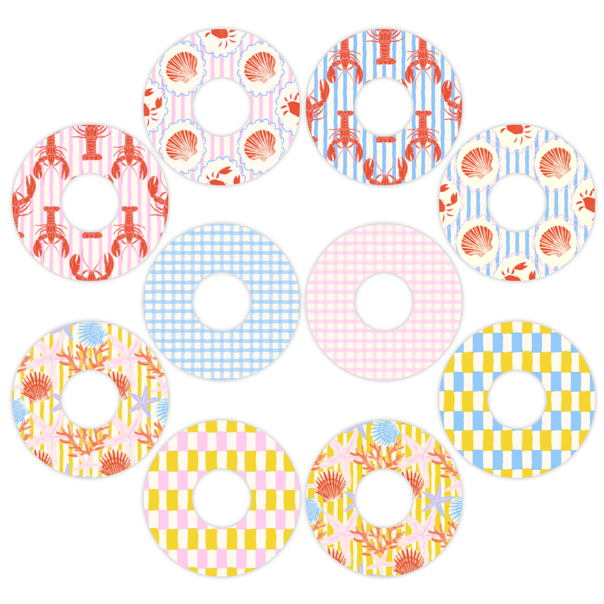 Freestyle Libre Fun in the Sun Mixed Design Patches