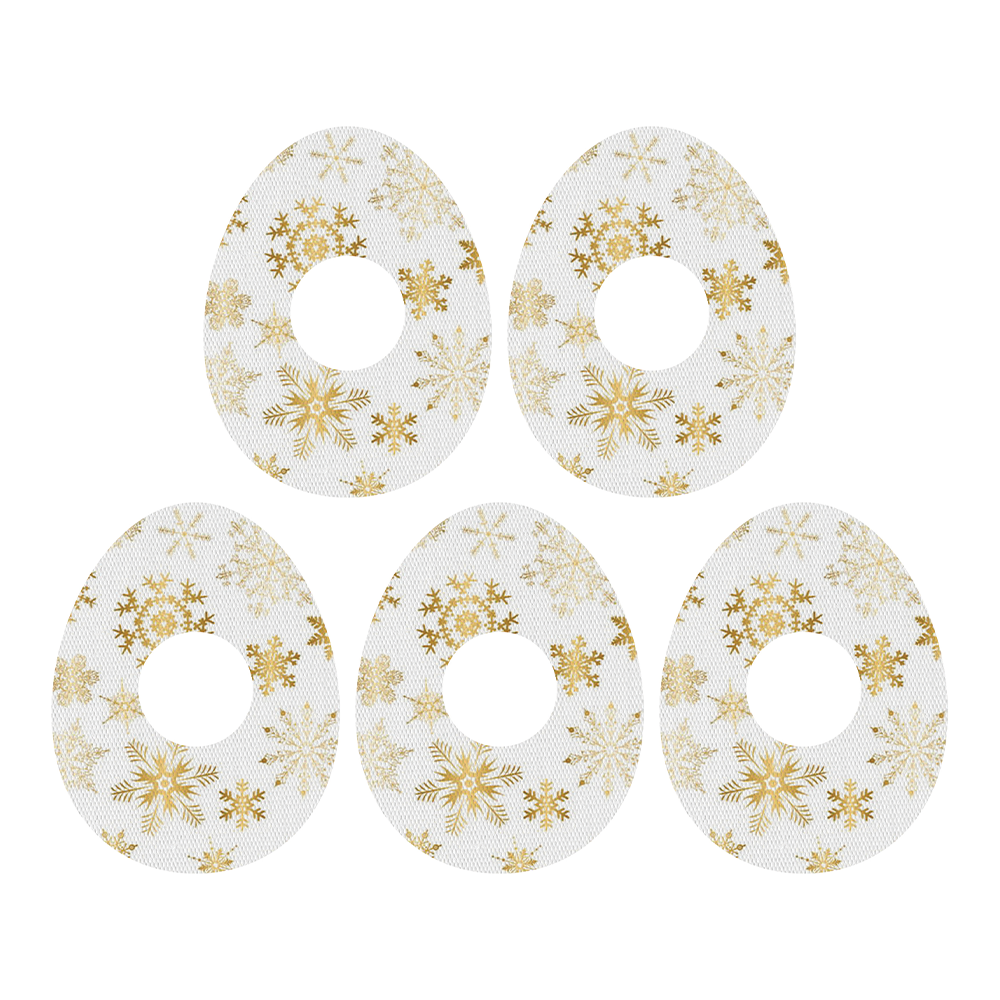 Christmas gold snowflakes adhesive patches - all devices.