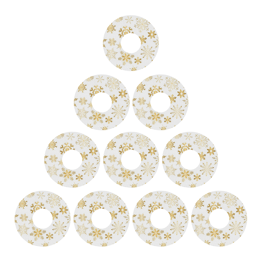 Christmas gold snowflakes adhesive patches - all devices.