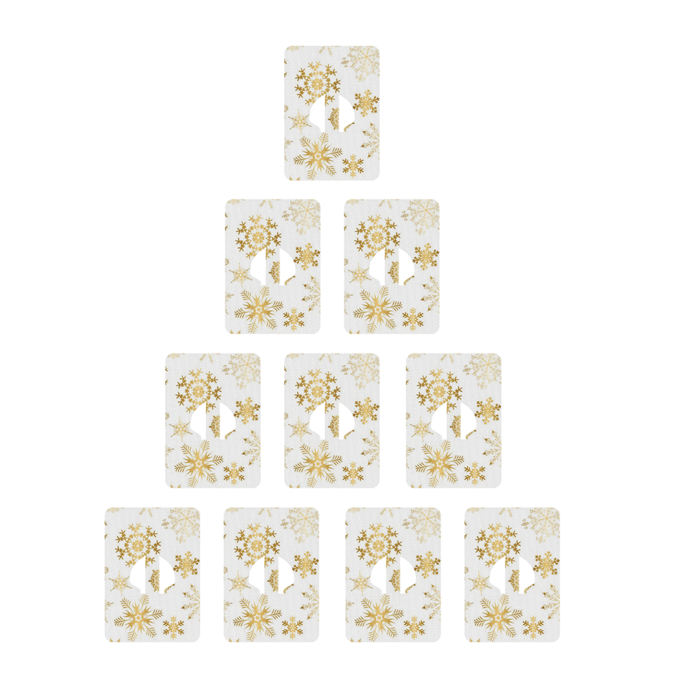 Christmas gold snowflakes adhesive patches - all devices.