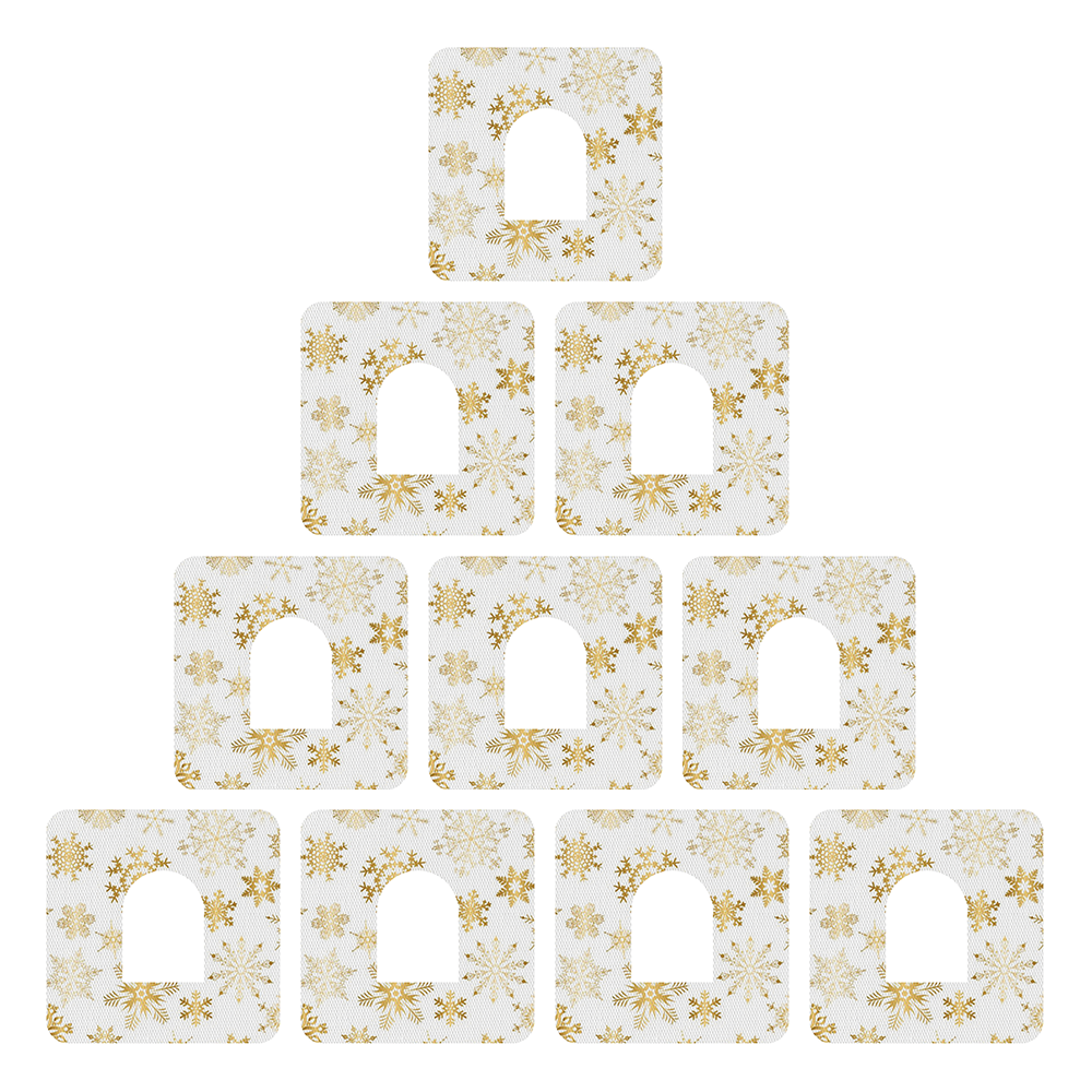 Christmas gold snowflakes adhesive patches - all devices.