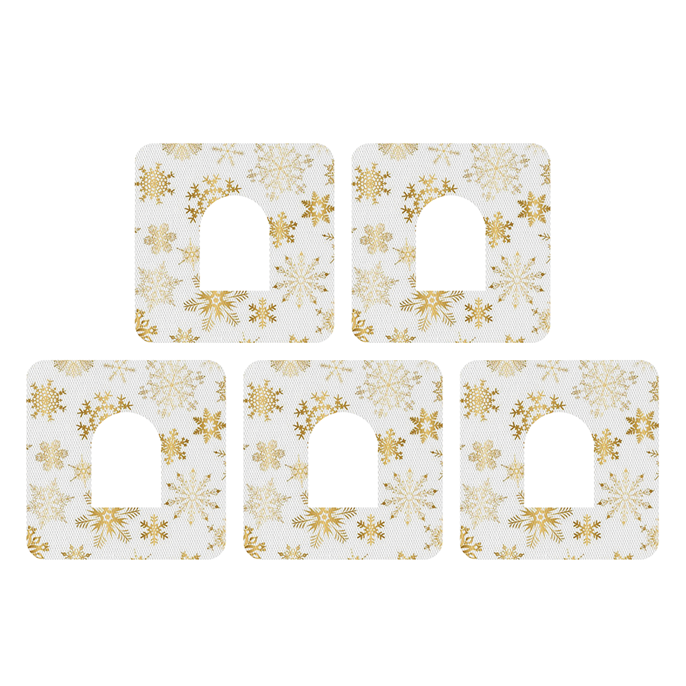 Christmas gold snowflakes adhesive patches - all devices.