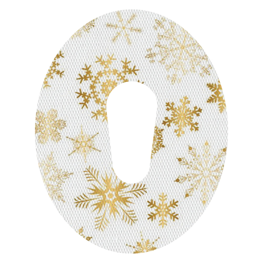 Christmas gold snowflakes adhesive patches - all devices.