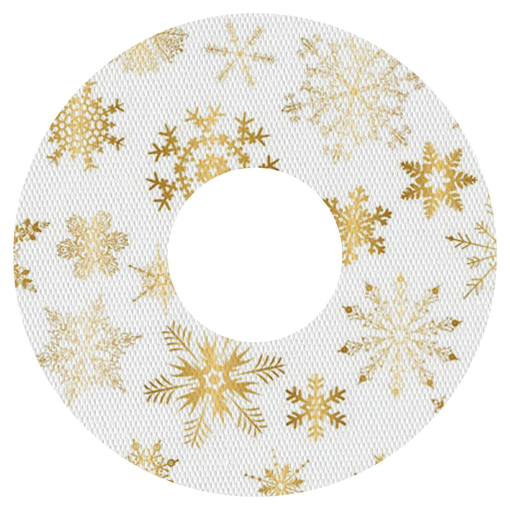 Christmas gold snowflakes adhesive patches - all devices.