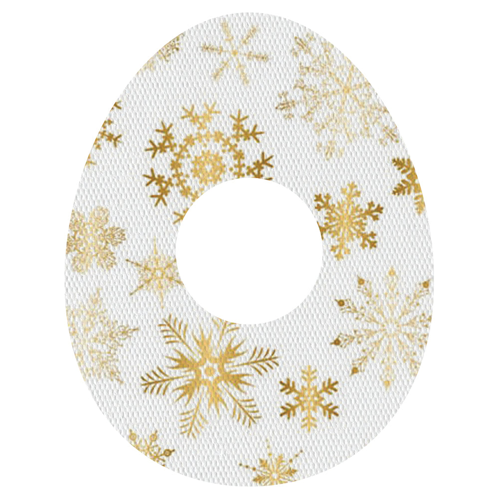 Christmas gold snowflakes adhesive patches - all devices.